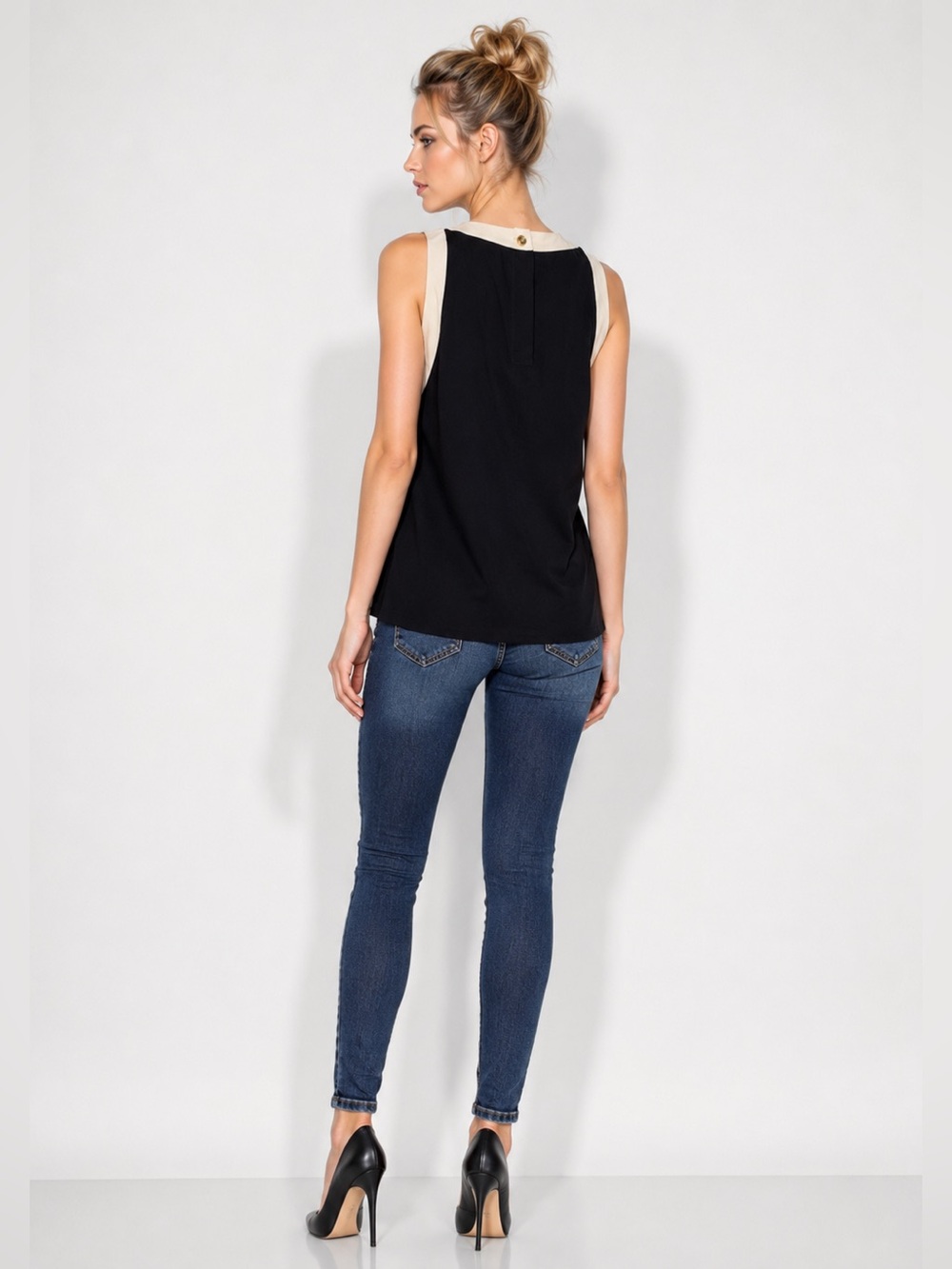 CHANEL Boutique Spring 1996 Silk Sleeveless Top sz 38 - Picture 4 of 6